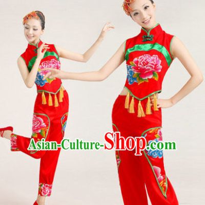 Chinese Folk Dance Costume Dancewear Discount Dane Supply Clubwear Dance Wear China Wholesale Dance Clothes for Women