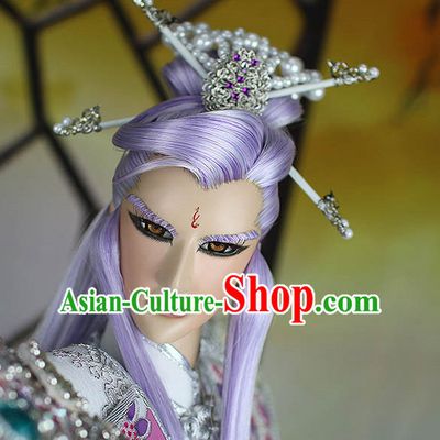 Chinese Ancient King Hairstyles Hair Extensions Wigs Hair Lace Front Wigs Pieces Hair Accessories Set