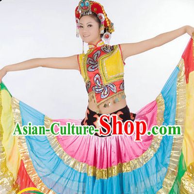 Chinese Folk Dance Costumes Dancewear Discount Dane Supply Clubwear Dance Wear China Wholesale Dance Clothes