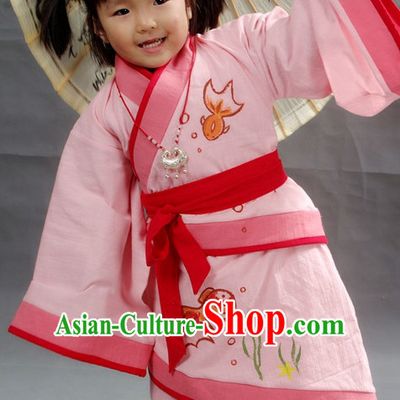 Hands Painted Chinese Kids Hanfu Costume Ancient Costume Traditional Clothing Traditiional Dress Clothing online