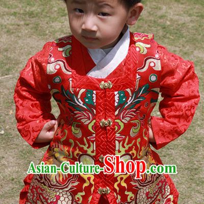 Chinese Ancient Ming Dynasty Clothing Outfits for Boys Kids