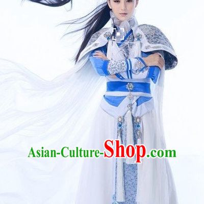 Chinese Superhero Halloween Costumes and Headpieces Complete Set