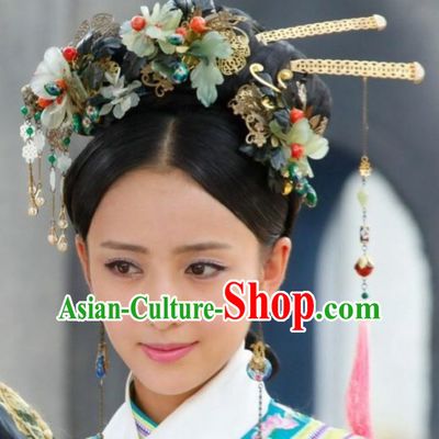 Chinese Qing Dynasty Hairpins Hair Accessories Headpieces