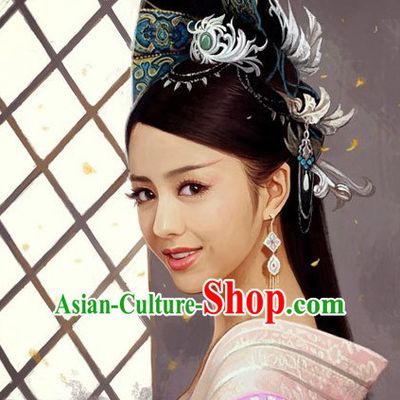Zhao Feiyan Ancient Chinese Black Wigs and Hair Jewelry Set