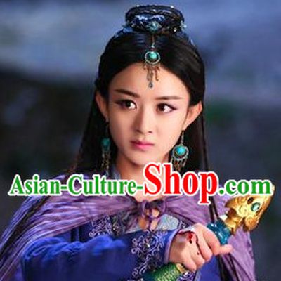 Ancient Chinese Swordswoman Black Wigs