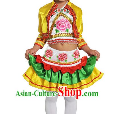 Chinese Folk Dance Costume Competition Dance Costumes for Kids