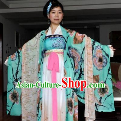 Chinese Queen Halloween Costume Hanfu Clothing Ancient Costume and Hair Jewelry online Shopping Complete Set