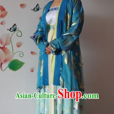 Chinese Classic Halloween Costume Hanfu Clothing Ancient Costume and Hair Jewelry online Shopping Complete Set