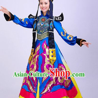 Chinese Mongolian Beauty Competition Dance Costume Group Dancing Costumes for Women