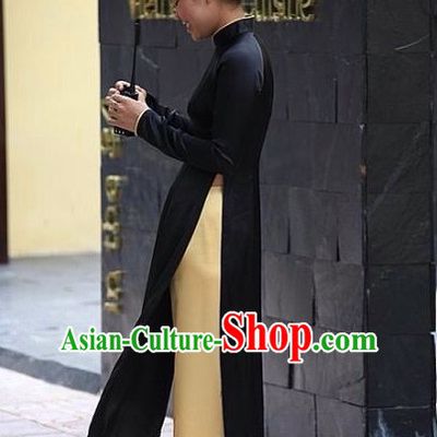 Black Traditional Viet Dresses