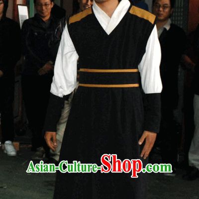 Korean Ancient Male Clothing and Headwear Complete Set for Men