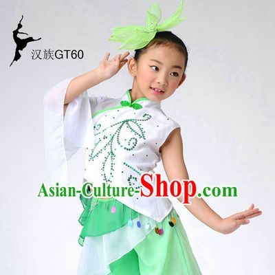 Chinese Stage Performance Ethnic Dancewear Dancing Costume Complete Set for Girls