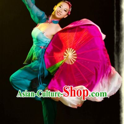 Chinese Folk Fan Dancing Outfits for Girls