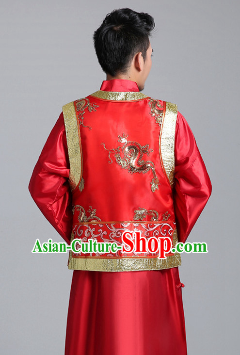 China Minguo Traditional Wedding Blouse and Skirts for Bridegroom China Minguo Traditional Wedding Blouse and Skirts for Bridegroom
