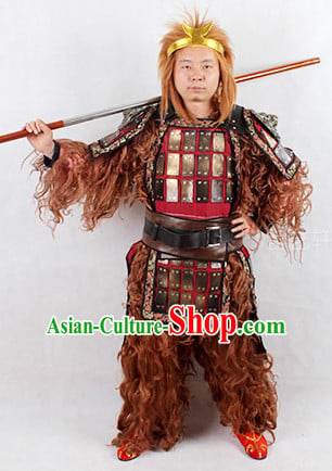 Monkey King Fur Costume and Headwear Complete Set for Men Monkey King Fur Costume and Headwear Complete Set for Men