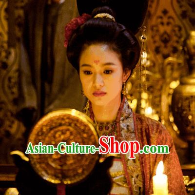 Ancient China Palace Queen Black Wigs and Accessoies
