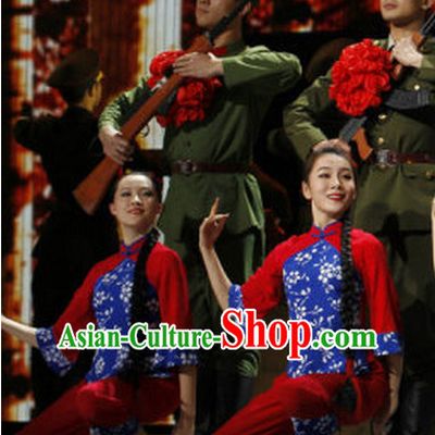 Chinese Red Village Girl Costume