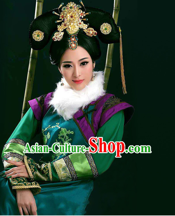 Ancient Chinese Queen Wigs and Hair Accessories Ancient Chinese Queen Wigs and Hair Accessories