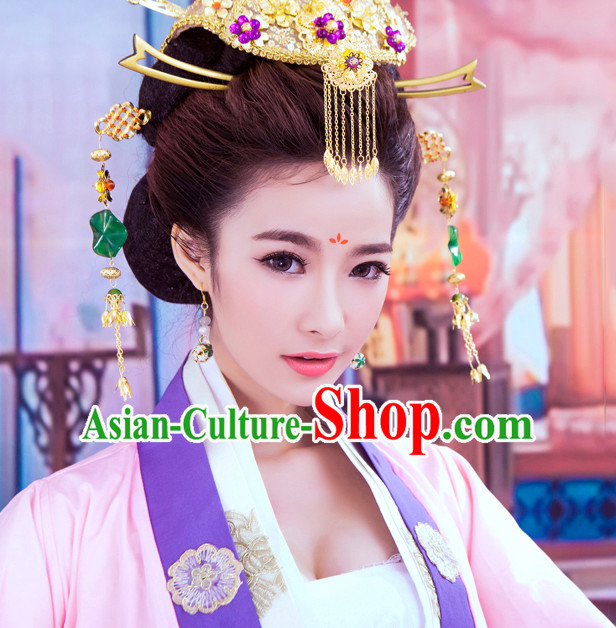 China Asian Fashion Princess Hanfu Dresses and Hair Jewelry Complete Set China Asian Fashion Princess Hanfu Dresses and Hair Jewelry Complete Set