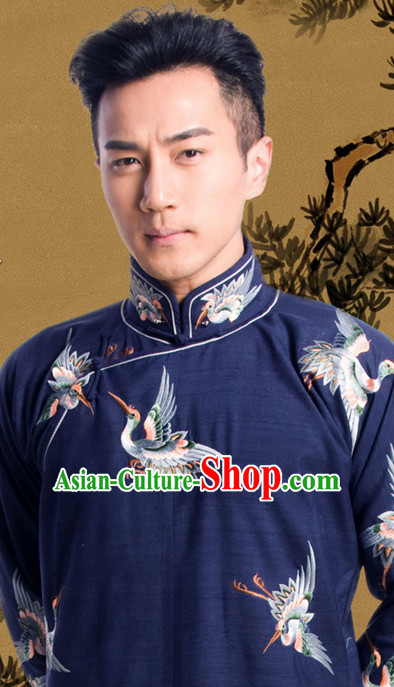 Minguo Time Mandarin Chinese Nobleman Embroidered Long Robe Minguo Time Mandarin Chinese Nobleman Embroidered Long Robe
