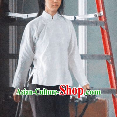 Traditional Chinese Village Farmer Costume Set for Women