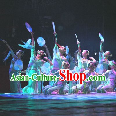 Rain Flower Dance Costume Yu Zhong Hua Beijing Dance Academy Version and Hair Accessories Complete Set