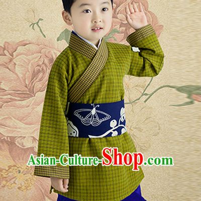 Ancient Chinese Han Dynasty Costumes and Hair Jewelry Complete Set for Boys