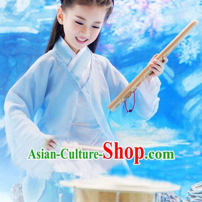 Traditional Chinese Fairy Clothing and Hair Jewelry Complete Set for Girls Kids