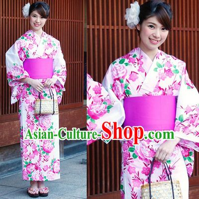 Top Authentic Traditional Japanese Kimonos Kimono Dress Yukata Clothing Garment Complete Set for Women Ladies Girls