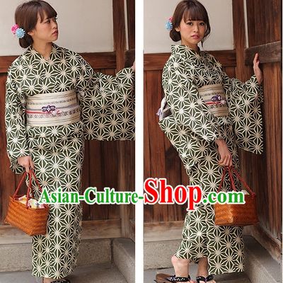 Top Authentic Traditional Japanese Kimonos Kimono Dress Yukata Clothing Garment Complete Set for Women Ladies Girls