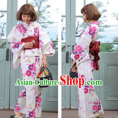 Top Authentic Traditional Japanese Kimonos Kimono Dress Yukata Clothing Garment Complete Set for Women Ladies Girls