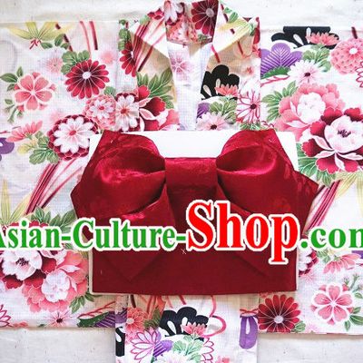 Top Authentic Traditional Japanese Kimonos Kimono Dress Yukata Clothing Garment Complete Set for Women Ladies Girls