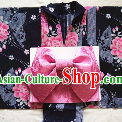 Top Authentic Traditional Japanese Kimonos Kimono Dress Yukata Clothing Garment Complete Set for Women Ladies Girls