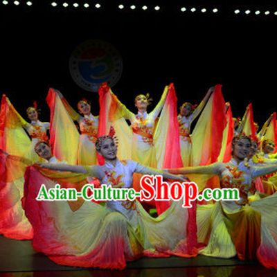 Chinese Traditional Ethnic Costume and Hair Piece Complete Set for Women