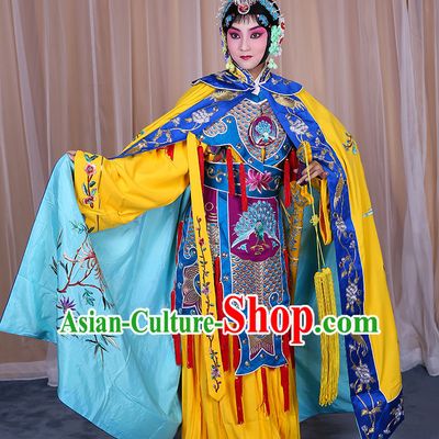 Ancient Chinese Hua Dan Empress Opera Costumes and Hair Accessories Pieces Complete Set for Women