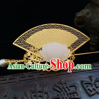 Ancient Chinese Prince Fan Shape Crown Headwear Hair Accessories
