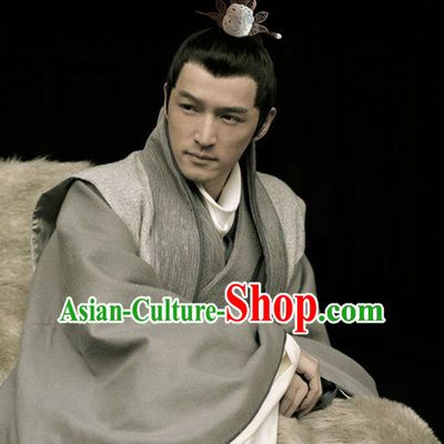 Silver Ancient Chinese Mei Chang Su Wise Men Handmade Jade Headwear Head Pieces Coronet Crown