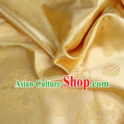Chinese Traditional Gold Brocade Dragon Fabric