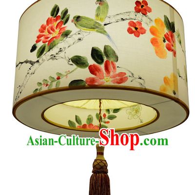 Chinese Classical Handmade and Painted Silk Hanging Palace Lantern