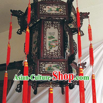 Chinese Classical Handmade and Carved Hanging Palace Lantern