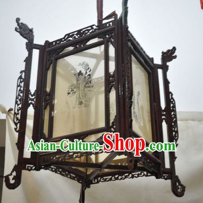 Song Dynasty Chinese Classical Handmade and Carved Hanging Palace Lantern