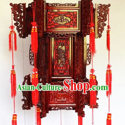 Three Layers Red Chinese Classical Hanging Palace Lantern