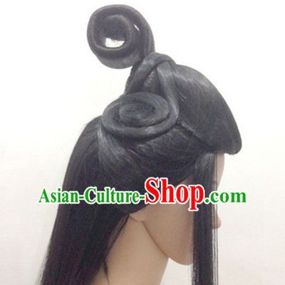 Ancient Chinese Fairy Black Long Wigs