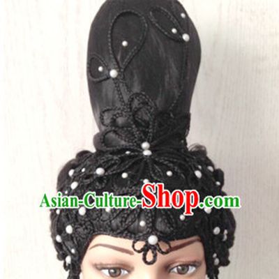 Chinese Ancient Fairy Female Hairstyle Long Black Wigs