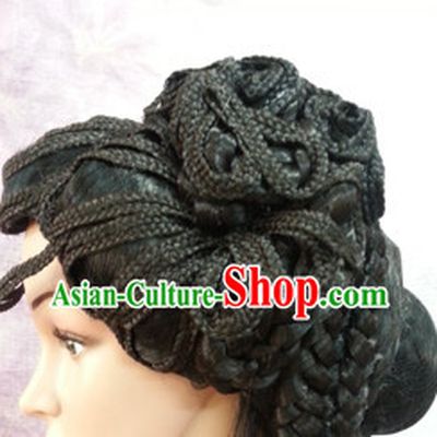 Chinese Ancient Beauty Wig Female Hairstyle Long Black Wigs