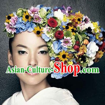 Traditional Japanese Handmade Flower Headwear Hair Accessories