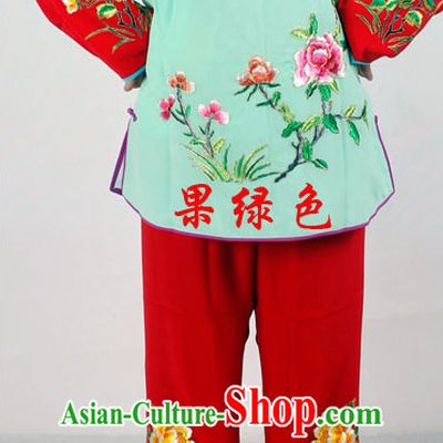 Chinese Traditional Opera Embroidered Flower Lady Costume for Women and Girls