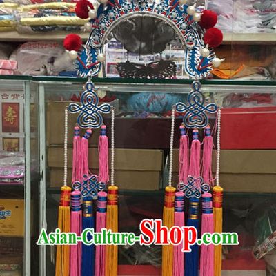 Traditional Chinese Opera Wu Dan Military Character Helmet Hat for Women or Girls