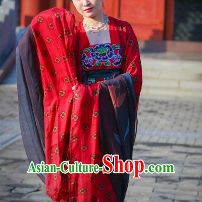 Top Chinese Tang Dynasty Lady Costumes and Hair Jewelry Complete Set for Women