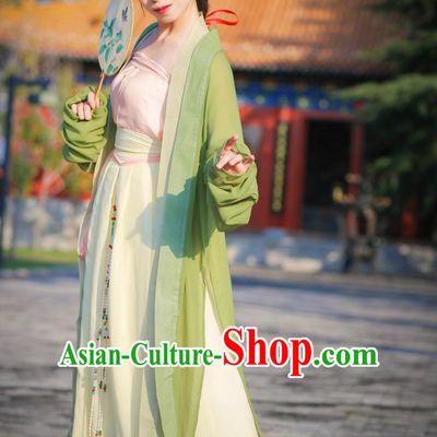 Top Chinese Song Dynasty Lady Costumes and Hair Jewelry Complete Set for Women